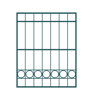 Металлическая сварная решетка  на окно РС-46